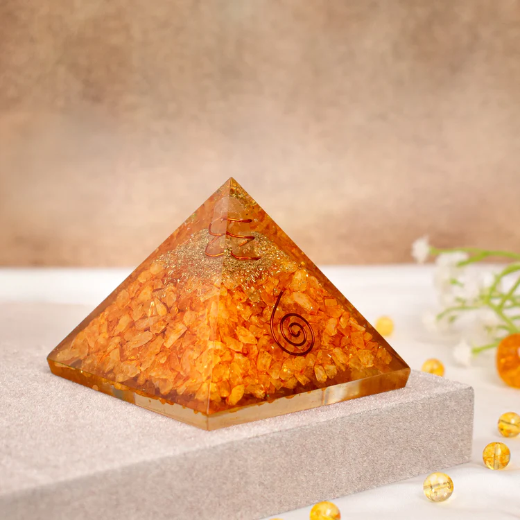 Vyapar Vridhi Pyramid - Made from Citrine Crystals
